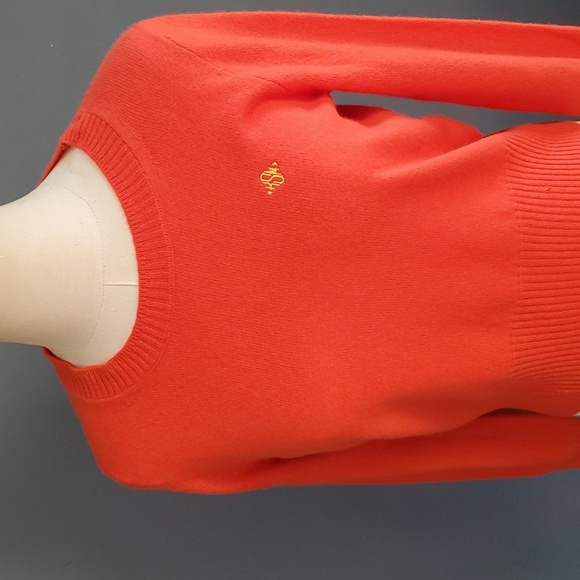 J crew cashmere orange  sweater size S - Picture 3 of 16